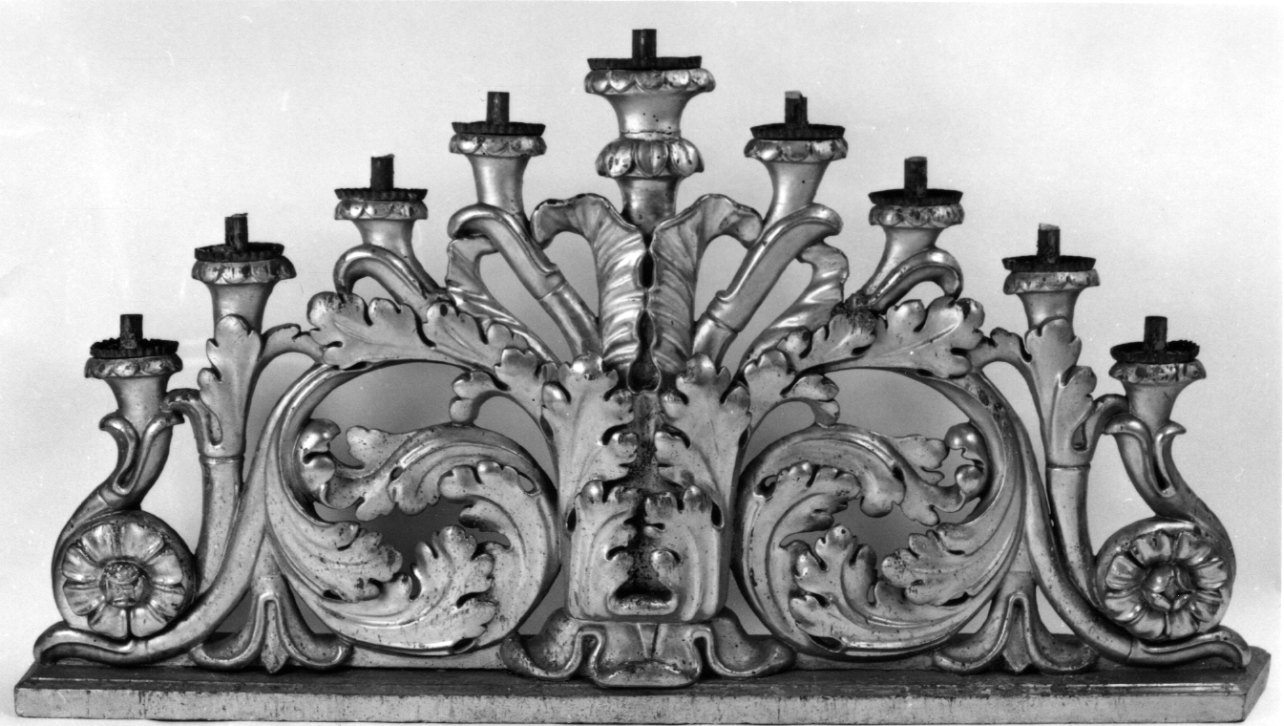 candelabro, serie - bottega piemontese (secondo quarto sec. XIX)