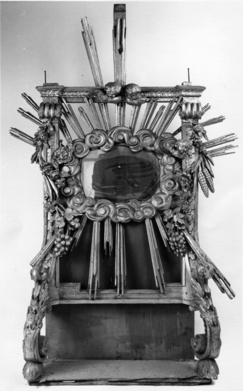 tronetto per esposizione eucaristica, opera isolata - bottega piemontese (prima metà sec. XIX)