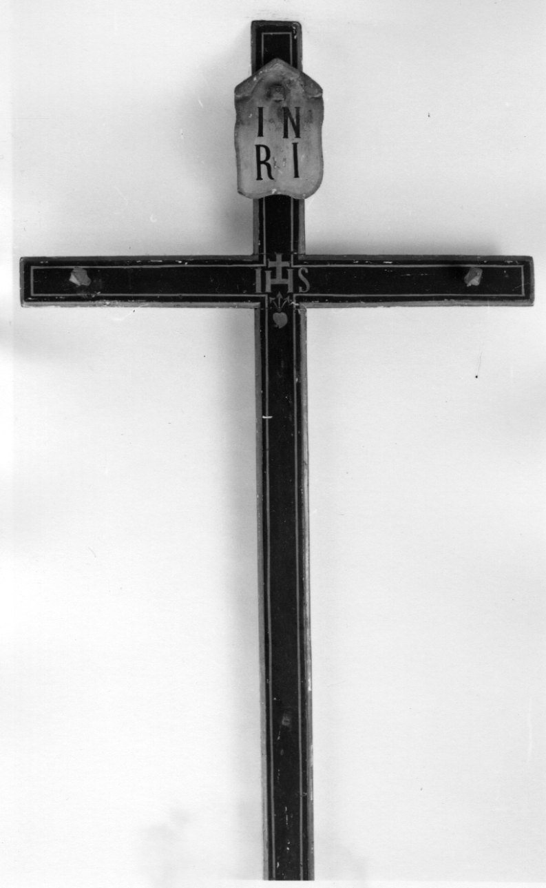 monogramma cristologico (croce processionale, opera isolata) - bottega piemontese (seconda metà sec. XIX)