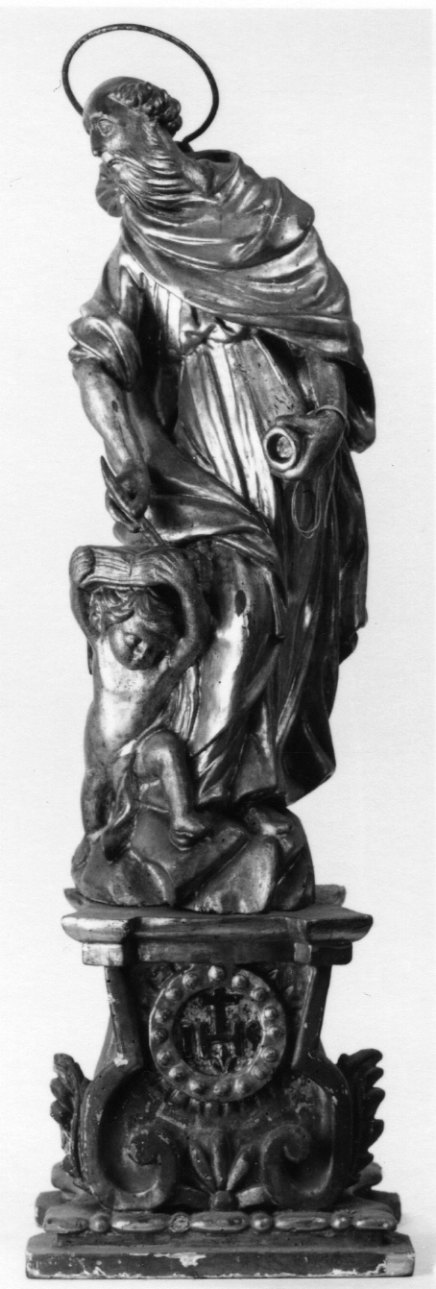 San Matteo e l'angelo (statua, opera isolata) - bottega piemontese (prima metà sec. XVIII)