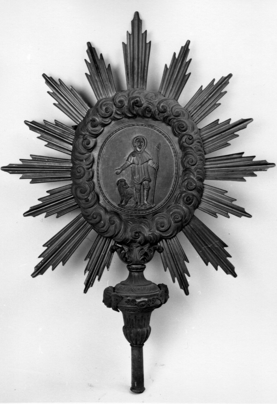 San Rocco (emblema di confraternita, opera isolata) - bottega piemontese (seconda metà sec. XIX)