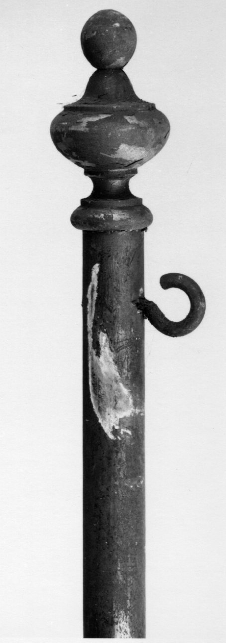 asta di stendardo processionale, opera isolata - bottega piemontese (seconda metà sec. XIX)