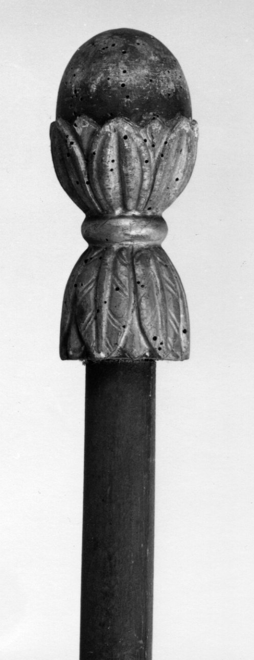 mazza processionale, serie - bottega piemontese (prima metà sec. XIX)