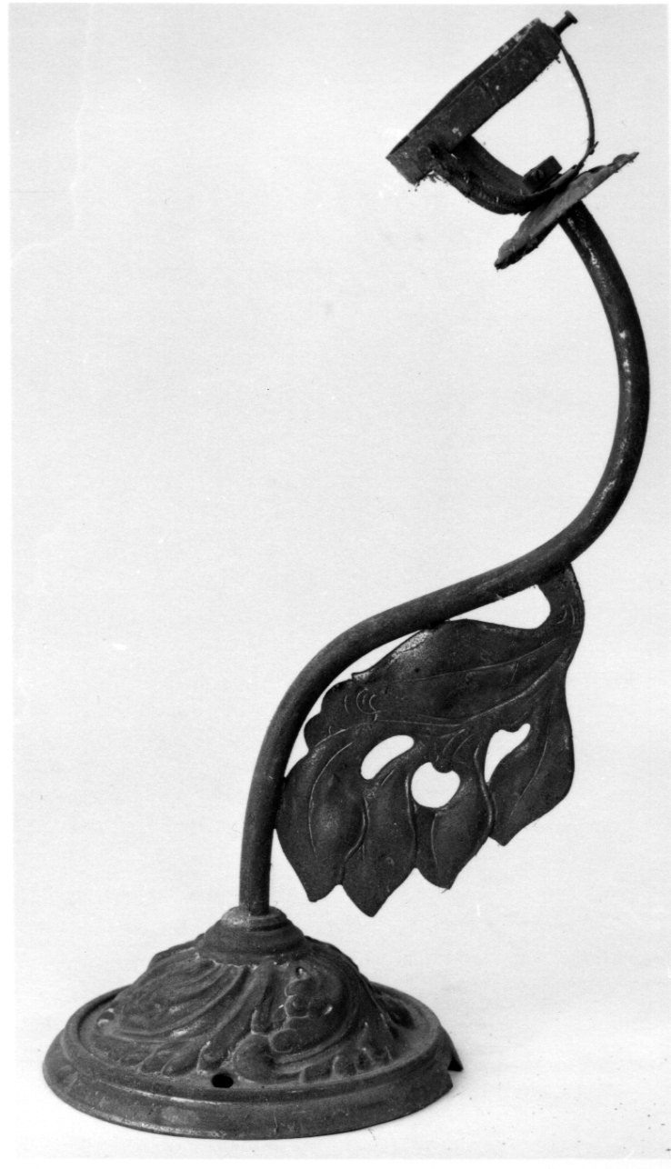 lampada da tavolo, opera isolata - bottega piemontese (fine sec. XIX)