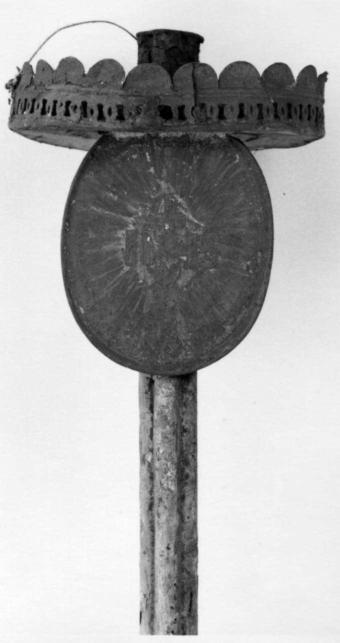 candelabro portatile, serie - bottega piemontese (terzo quarto sec. XIX)