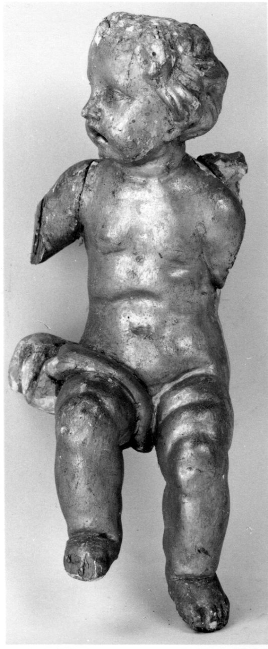 angelo (statuetta, elemento d'insieme) - bottega piemontese (prima metà sec. XVIII)