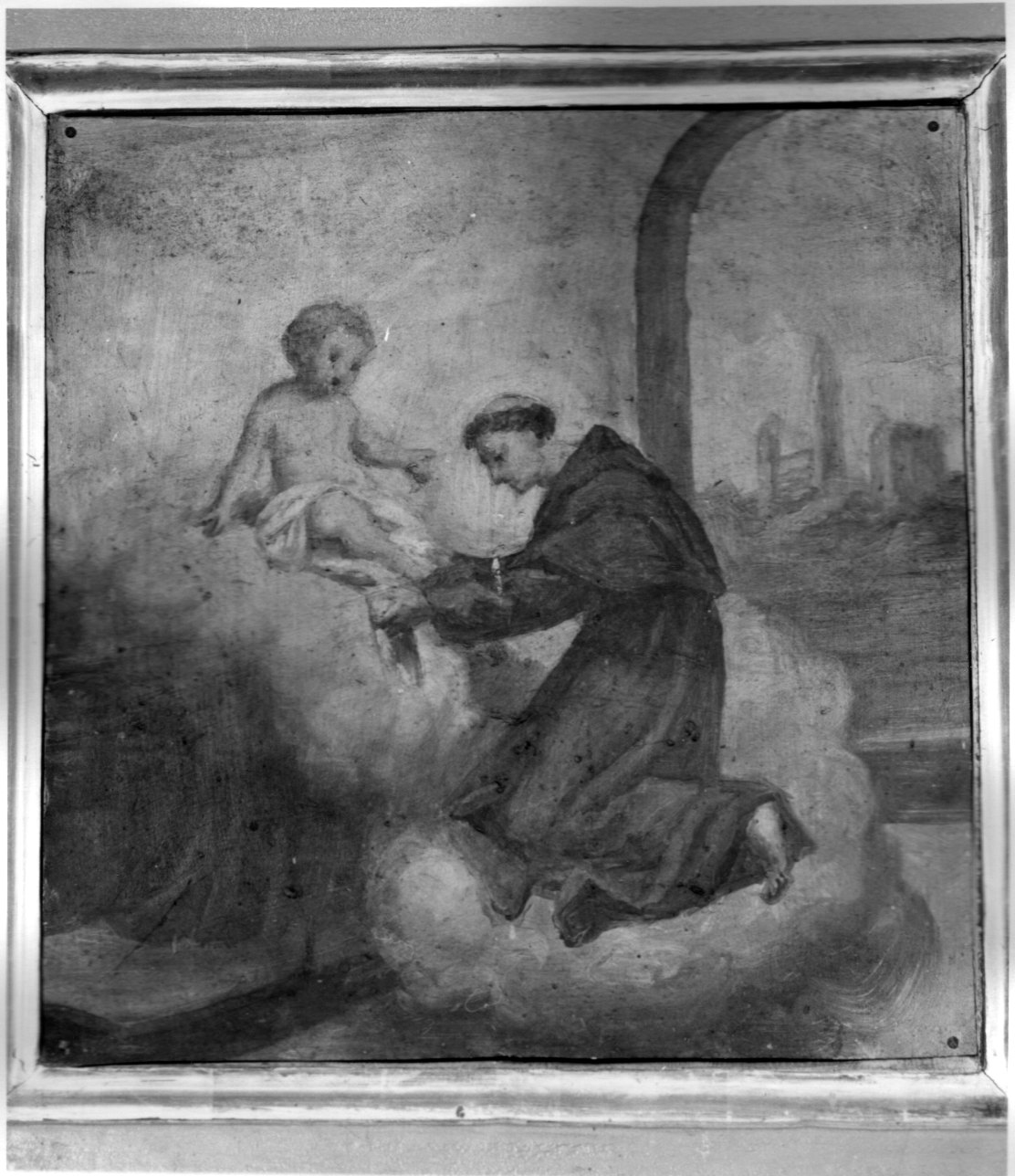 Gesù Bambino appare a Sant'Antonio da Padova (dipinto) - ambito piemontese (sec. XIX)