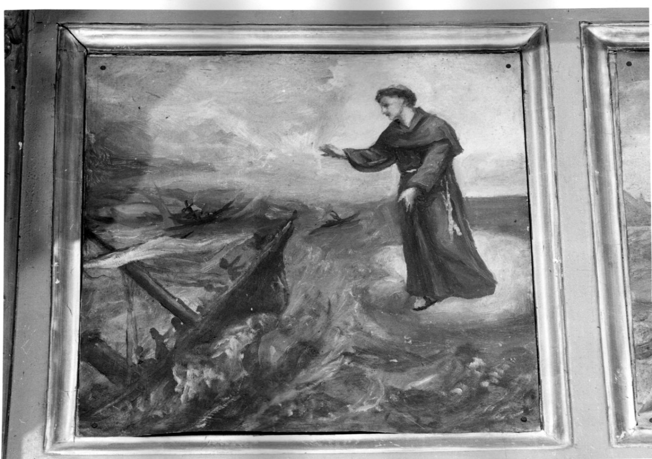 Sant'Antonio da Padova impedisce un naufragio (dipinto) - ambito piemontese (sec. XIX)