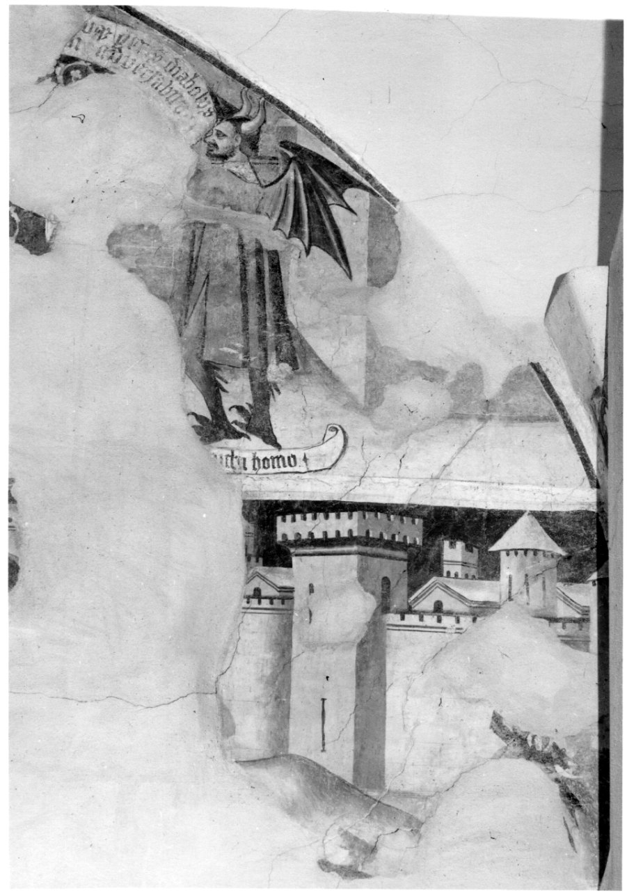 San Martino esorcizza il diavolo (dipinto) - ambito piemontese (sec. XIV)