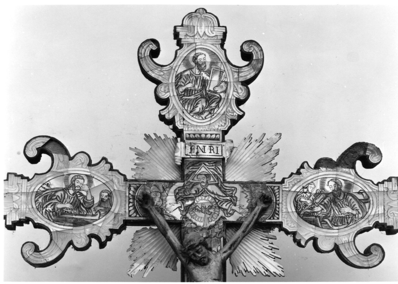 San Luca (decorazione a intarsio) - bottega italiana (fine/inizio secc. XVII/ XVIII)
