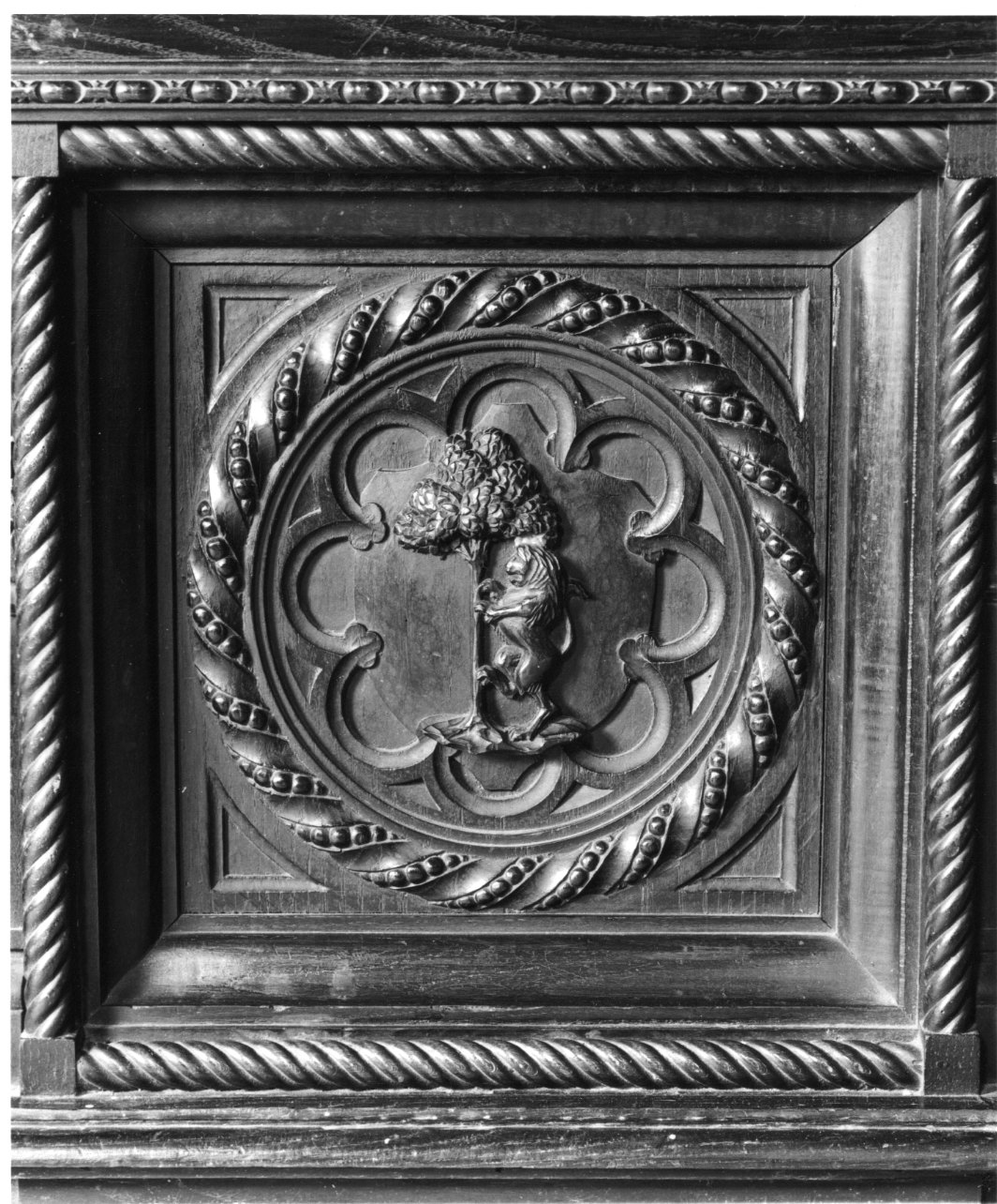 stemma con animale rampante (rilievo) - bottega piemontese (prima metà sec. XIX)