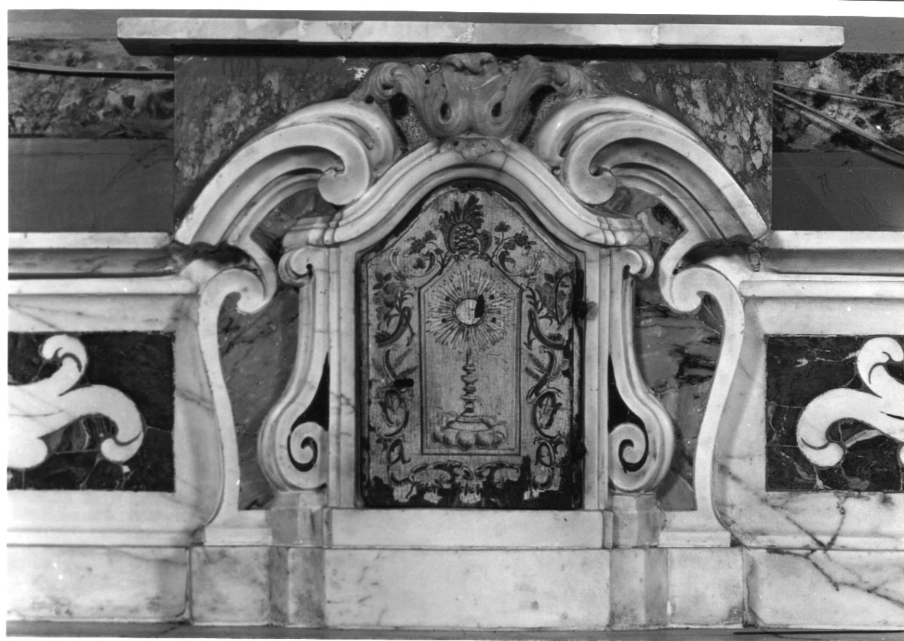 tabernacolo - a frontale architettonico - bottega liguro-piemontese (seconda metà sec. XVII)