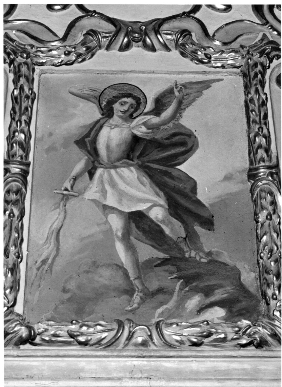 Santi, evangelisti, Virtù Teologali, Arcangelo Michele e angelo custode (dipinto, ciclo) di Arduino Eugenio (sec. XX)