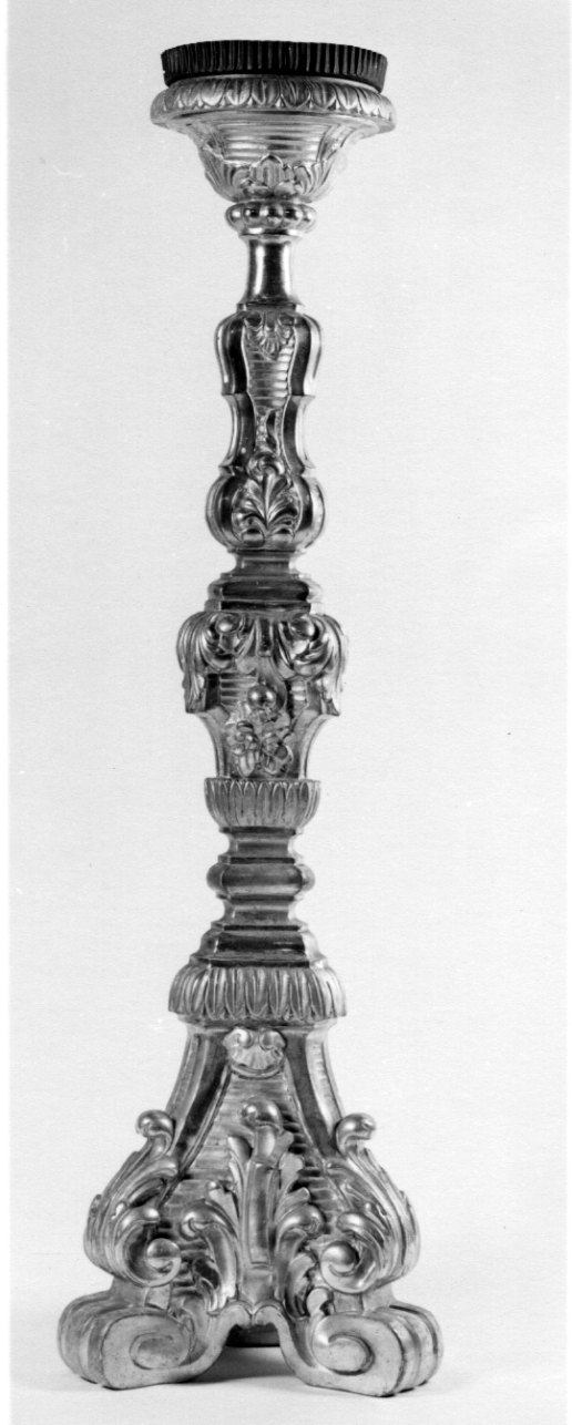 candeliere d'altare, serie di Prinotti Costantino (fine/inizio secc. XIX/ XX)