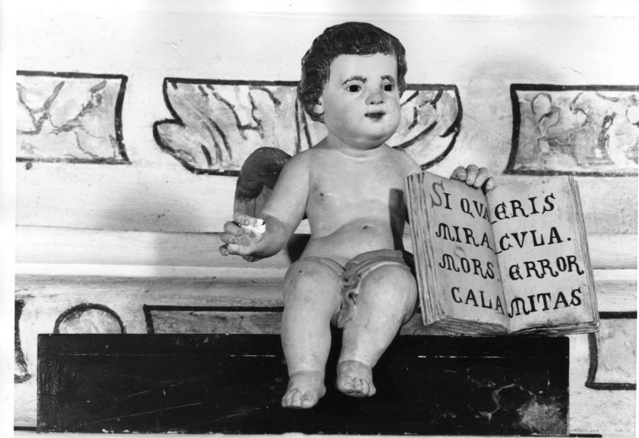 angioletto con libro (statua processionale, opera isolata) di Olivari Paolo, Olivari Vincenzo (sec. XIX)