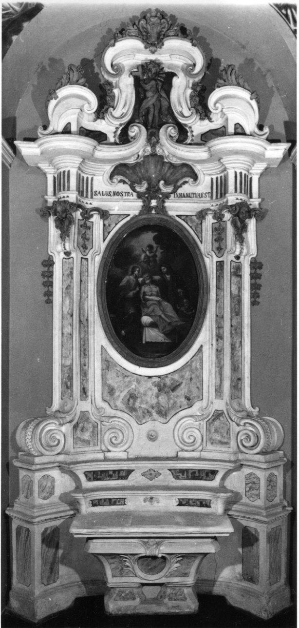 motivi decorativi a finti marmi venati (altare, opera isolata) - bottega ligure (seconda metà sec. XVIII)