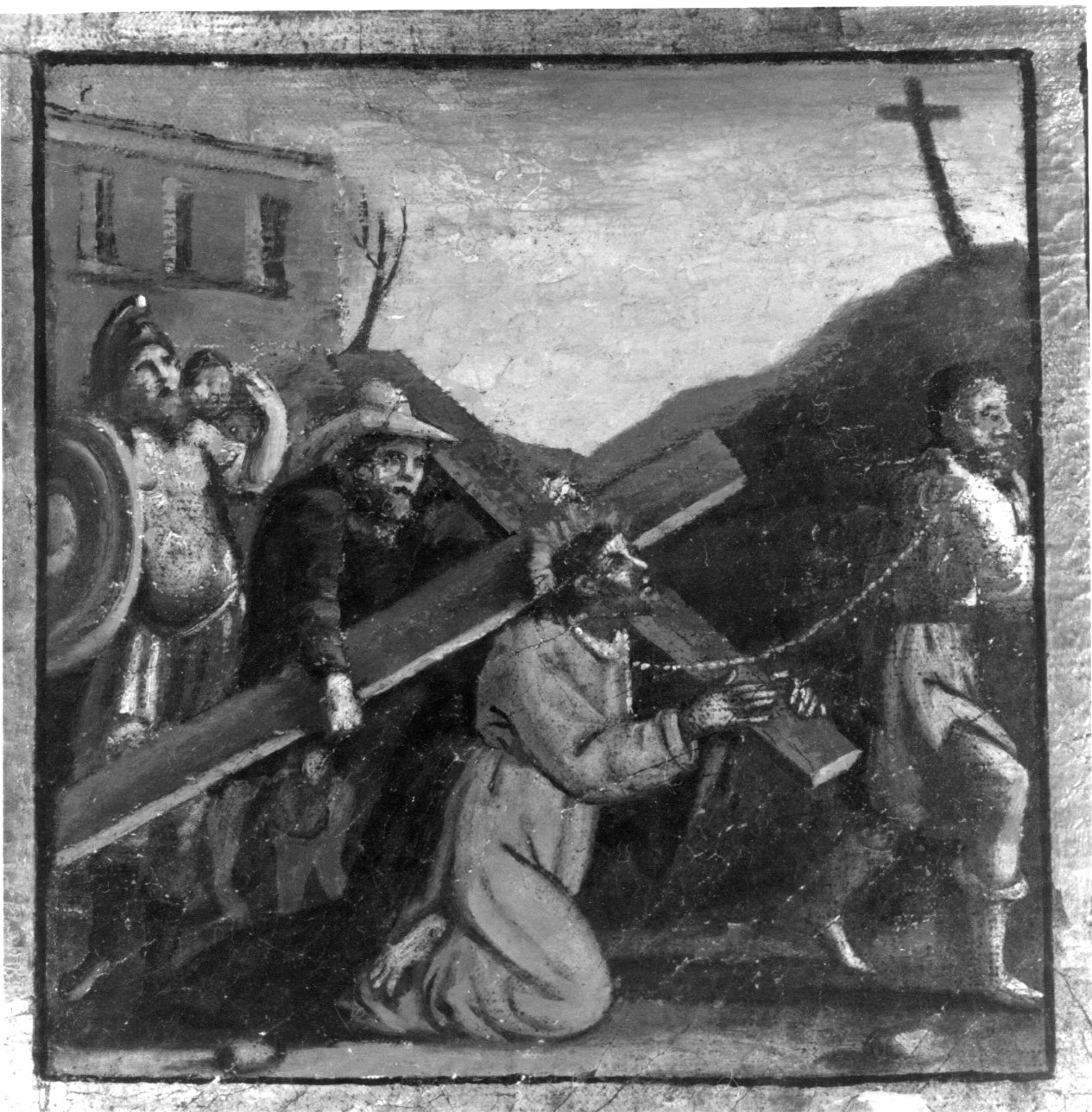 salita di Cristo al monte Calvario (dipinto) - ambito ligure (prima metà sec. XVIII)