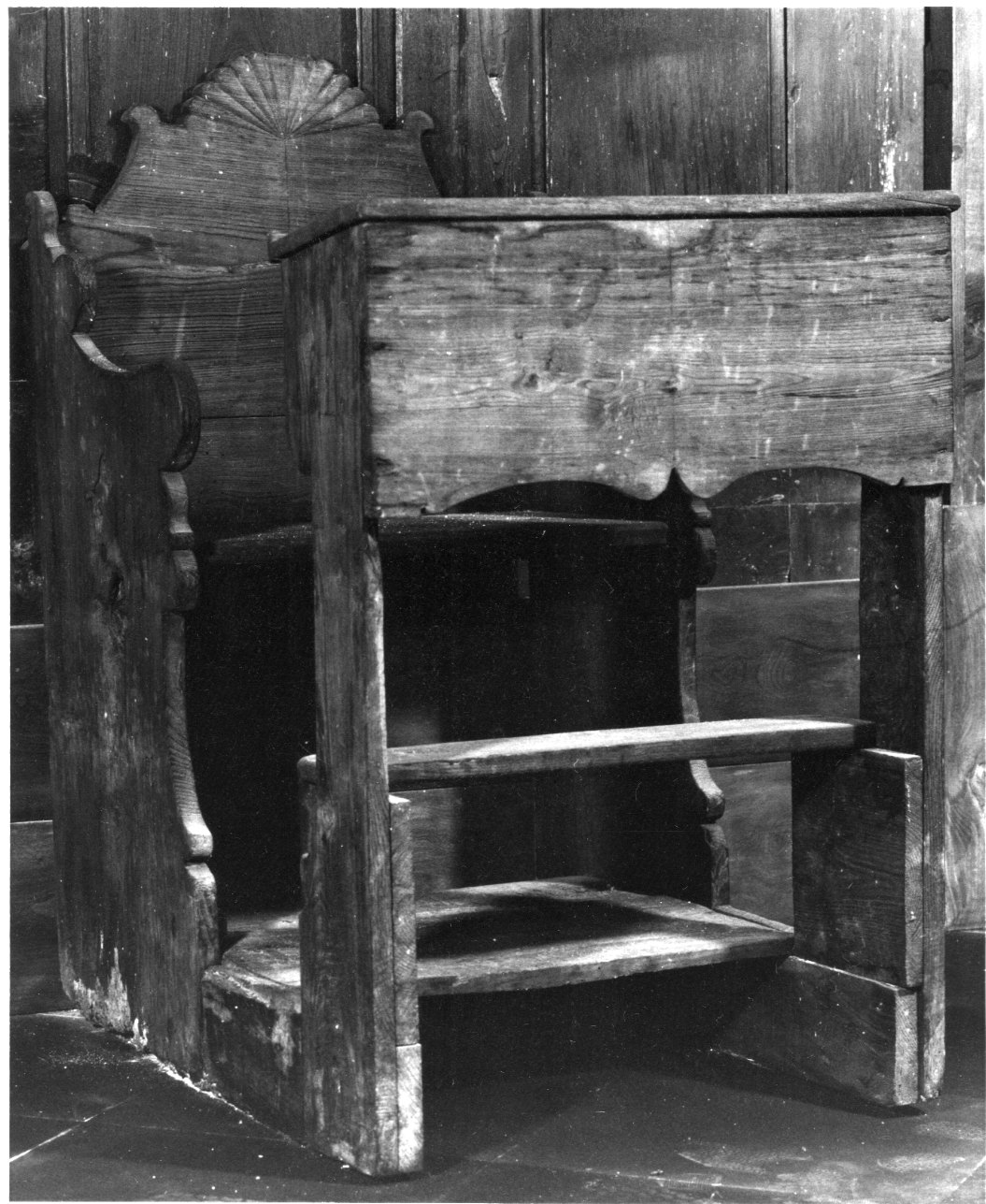 sedile, opera isolata - bottega piemontese (seconda metà sec. XIX)