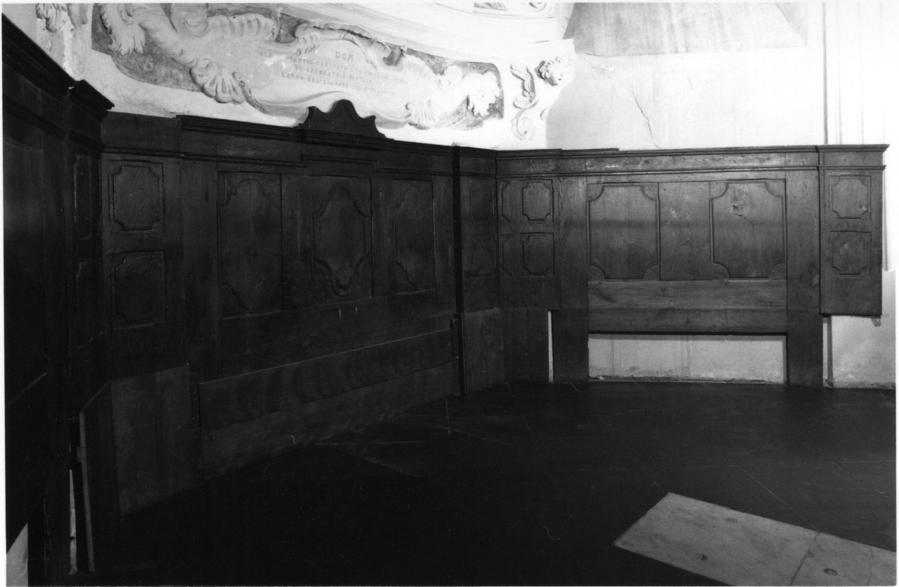 motivi decorativi geometrici (stalli del coro, opera isolata) - bottega ligure (seconda metà sec. XIX)