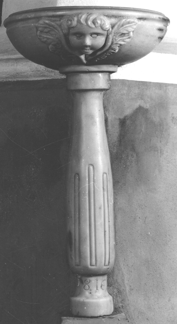 acquasantiera - a fusto, opera isolata di Casabella Giovan Battista (bottega) (sec. XIX)