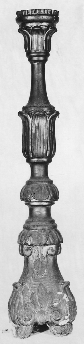 candeliere d'altare, opera isolata - bottega piemontese (sec. XIX)