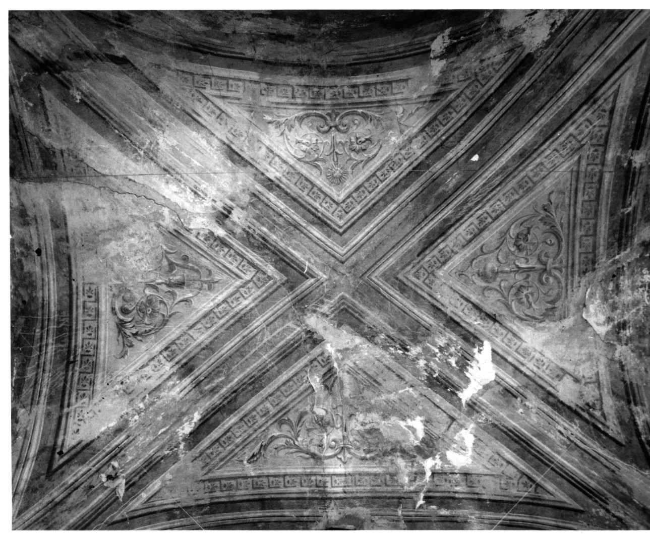 motivi decorativi architettonici e vegetali (decorazione pittorica, opera isolata) - ambito piemontese (seconda metà sec. XIX)