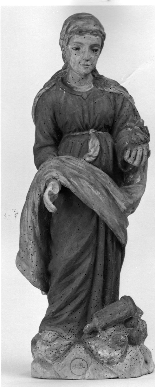 Santa Barbara (statuetta, opera isolata) - bottega savoiardo-piemontese (seconda metà sec. XVII)