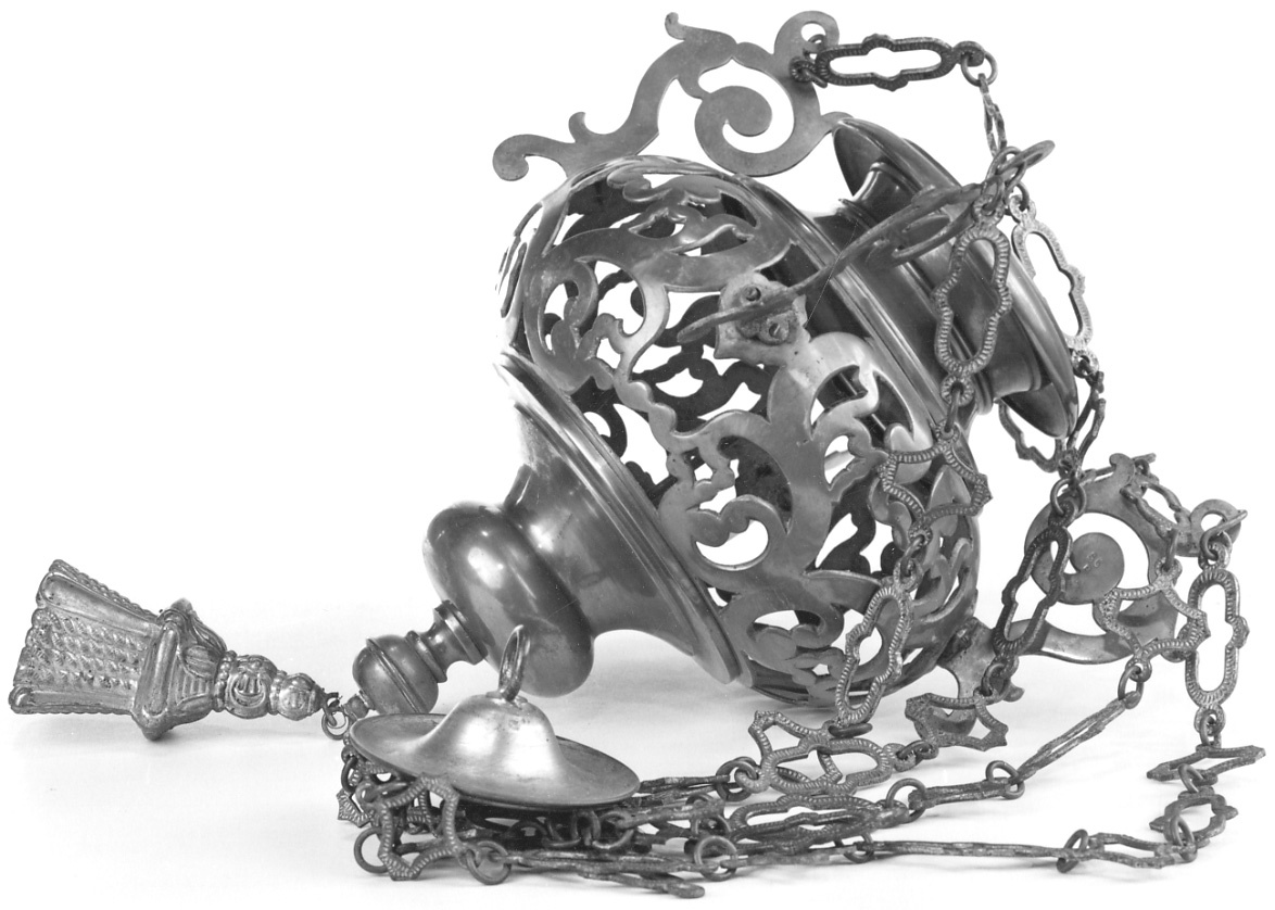 lampada pensile, opera isolata di Bertarelli Fratelli Ditta (fine/inizio secc. XIX/ XX)