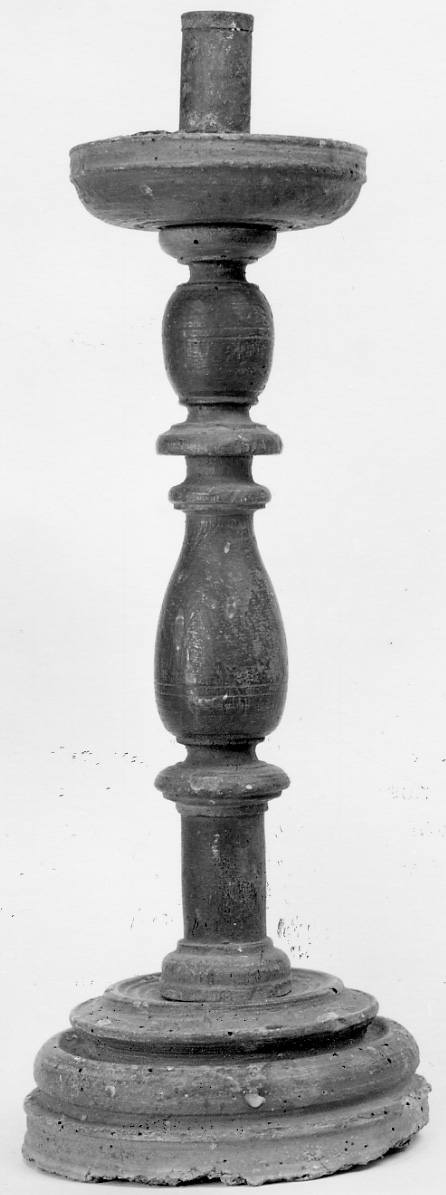 candeliere d'altare, opera isolata - bottega piemontese (seconda metà sec. XIX)