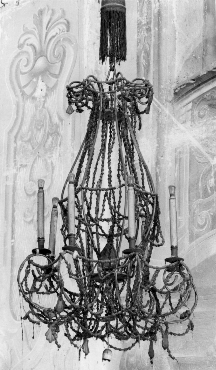 lampadario, serie - bottega piemontese (prima metà sec. XVIII)