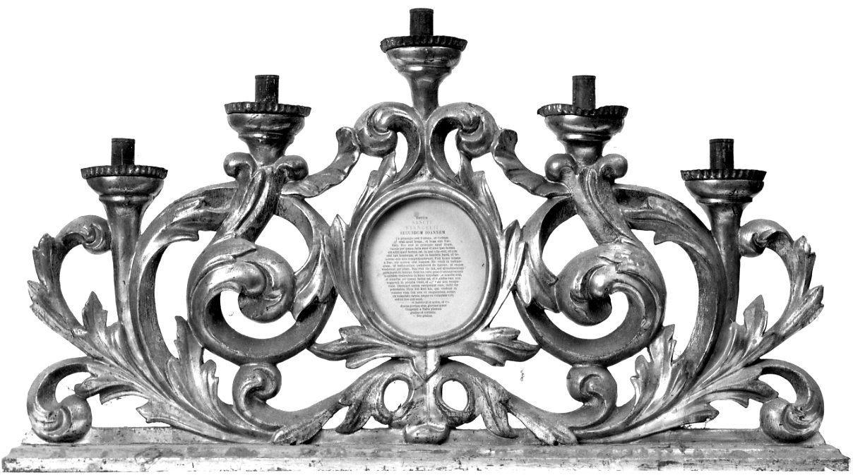candelabro, serie - ambito piemontese (terzo quarto sec. XIX)
