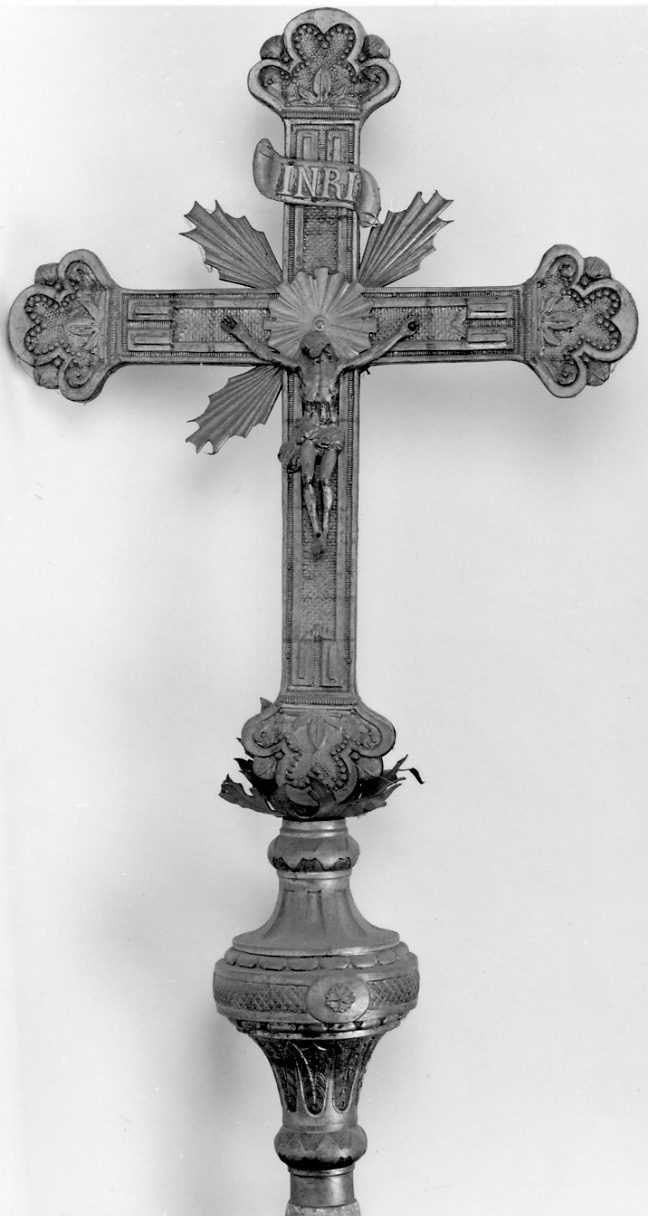 Cristo crocifisso (croce processionale, opera isolata) - bottega piemontese (primo quarto sec. XIX)