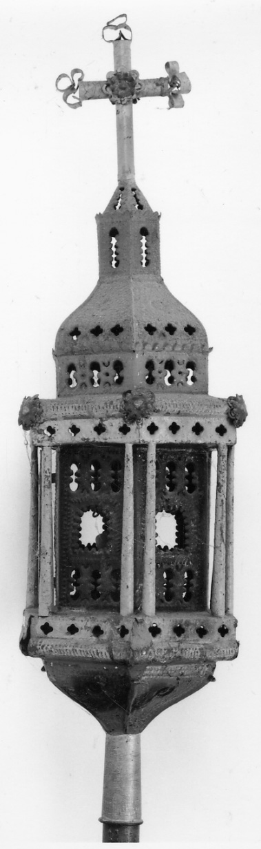 lanterna processionale, serie - bottega piemontese (seconda metà sec. XIX)
