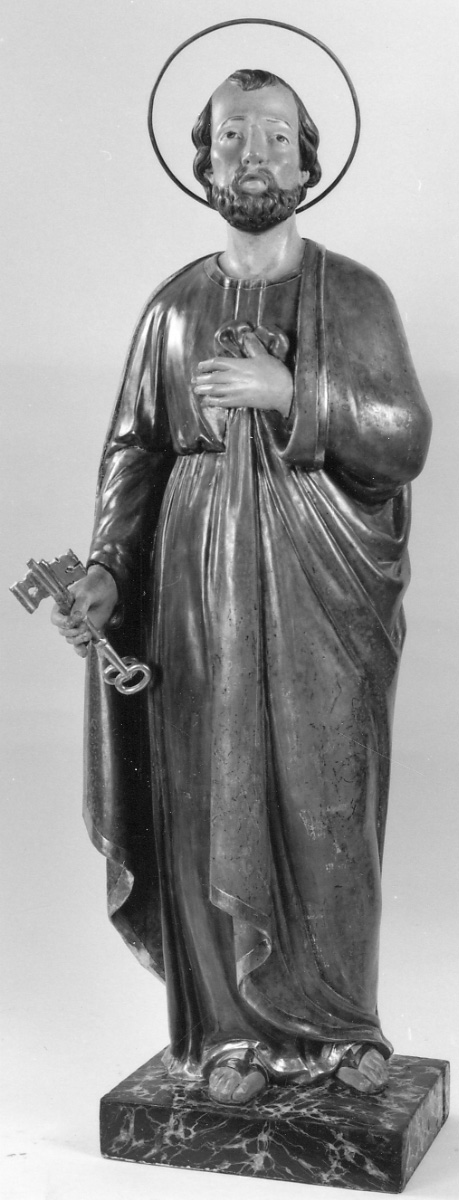 San Pietro (scultura, opera isolata) - bottega piemontese (secondo quarto sec. XIX)