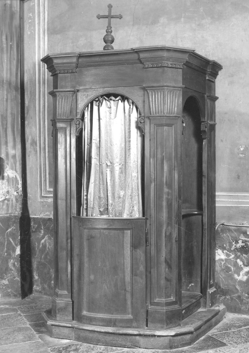 confessionale, opera isolata - bottega piemontese (metà sec. XIX)