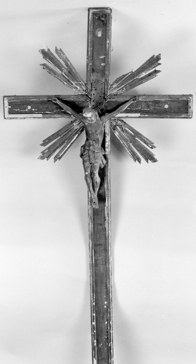 Cristo crocifisso (croce processionale, opera isolata) - bottega piemontese (ultimo quarto sec. XIX)