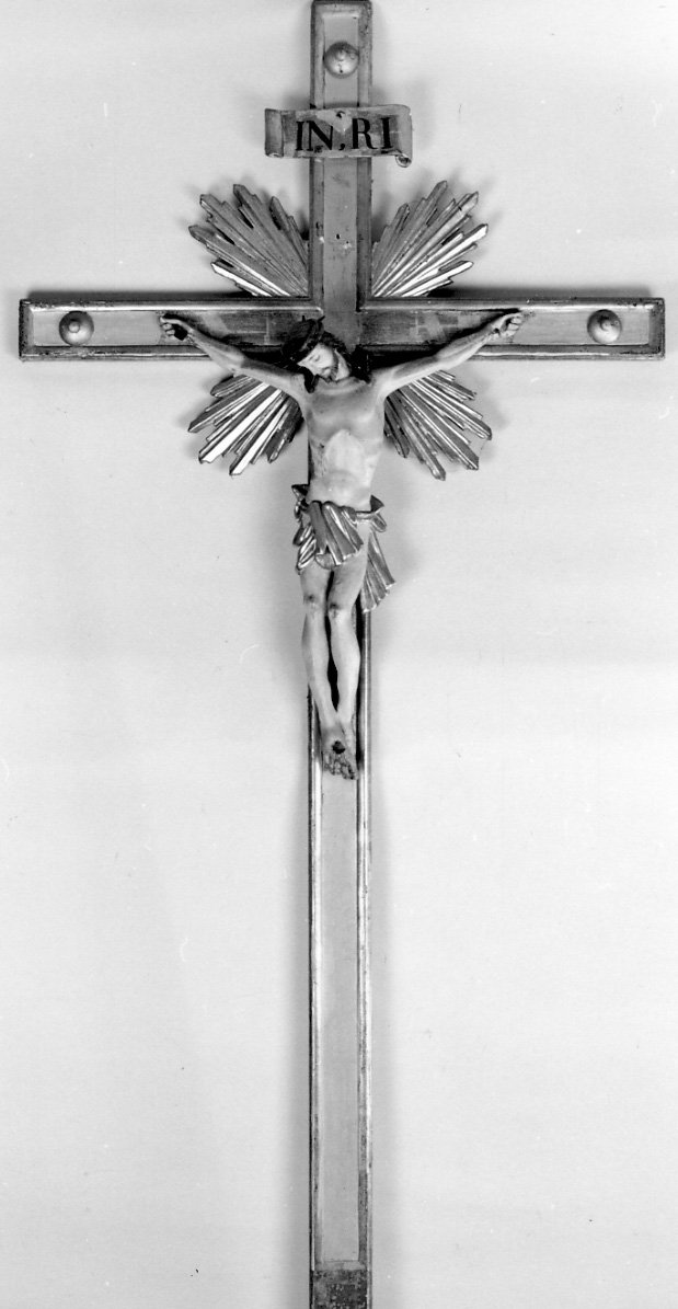 Cristo crocifisso (croce processionale, opera isolata) - bottega piemontese (ultimo quarto sec. XIX)