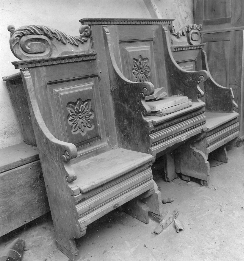 sedile per concelebrazione, opera isolata - bottega piemontese (primo quarto sec. XVIII)