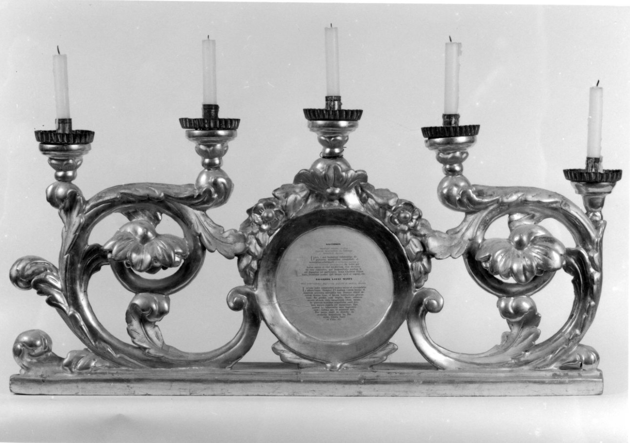 candelabro, serie - bottega piemontese (metà sec. XIX)