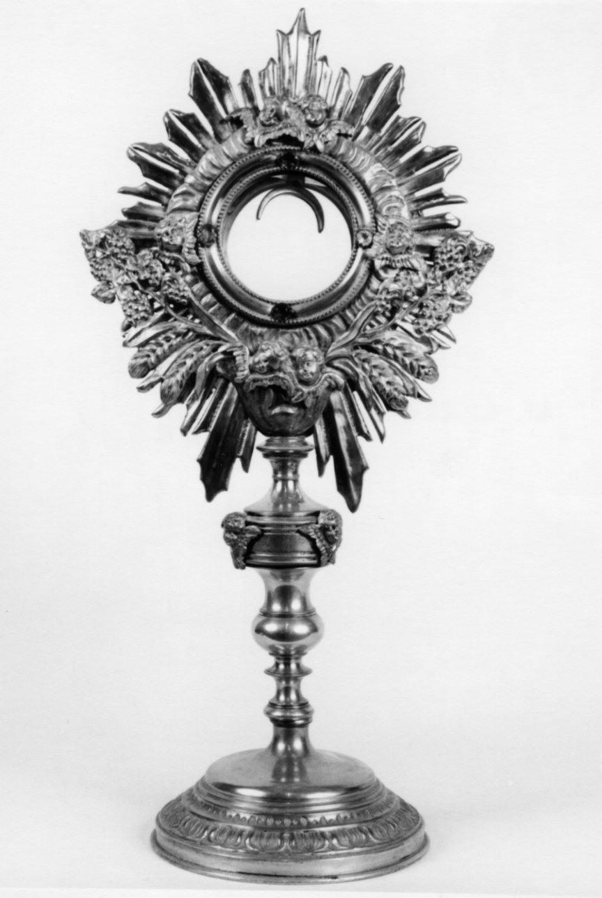 ostensorio - a raggiera, opera isolata - bottega italiana (fine/inizio secc. XIX/ XX)