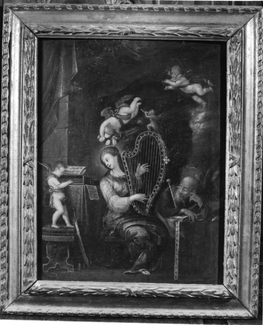 San Luca e Santa Cecilia (dipinto, opera isolata) - ambito francese (terzo quarto sec. XVII)