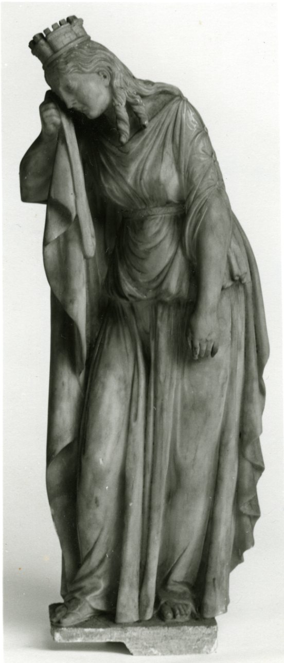 figura allegorica femminile con corona (scultura, opera isolata) di Bogliani Giuseppe (metà sec. XIX)