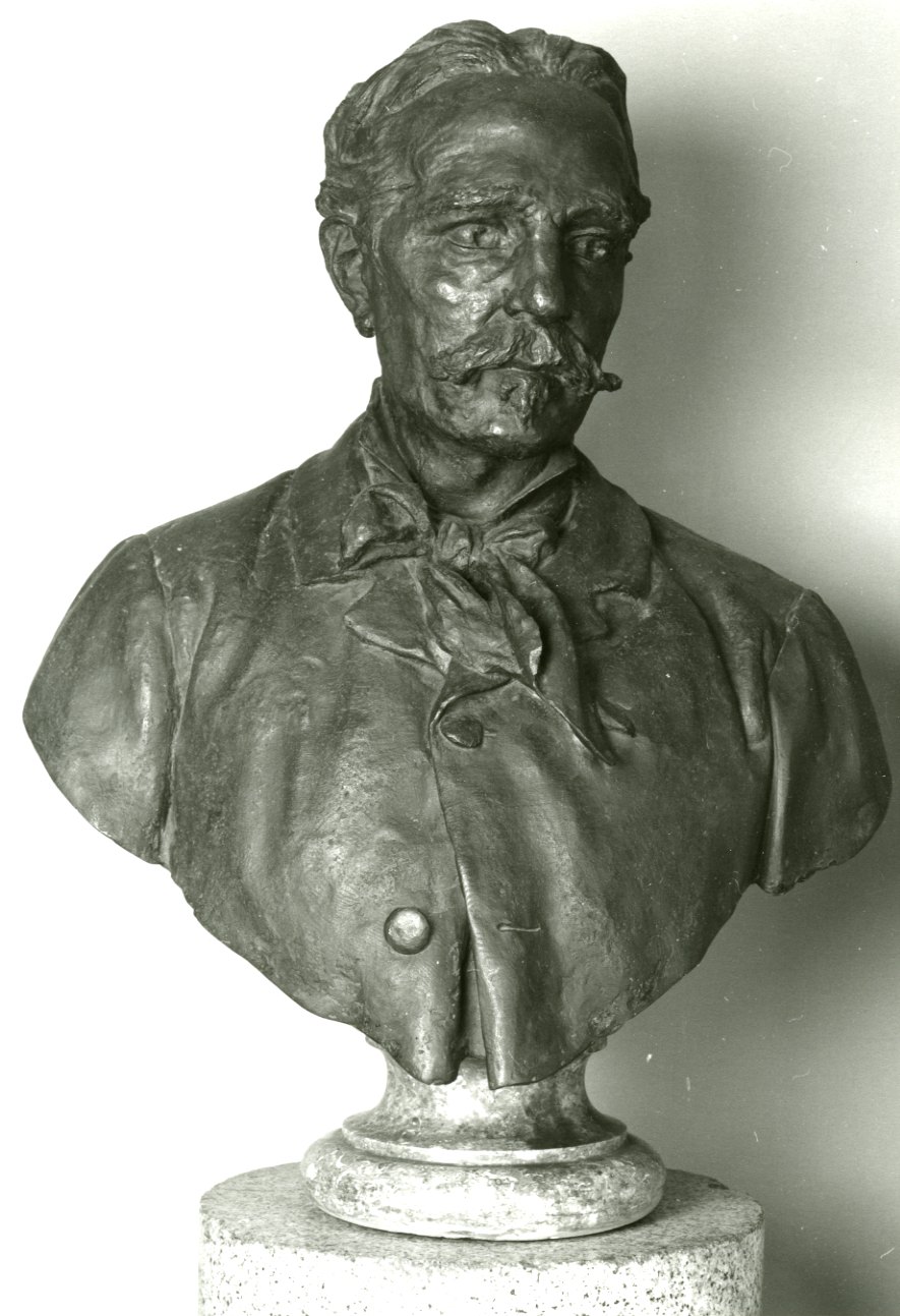 busto ritratto di Antonio Fontanesi (busto, opera isolata) di Bistolfi Leonardo (fine/inizio secc. XIX/ XX)