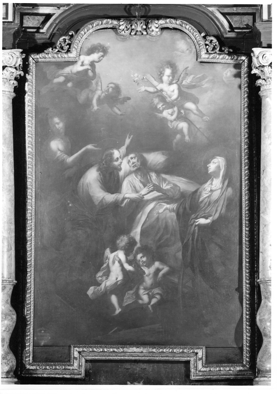 morte di San Giuseppe (dipinto, opera isolata) di Taricco Sebastiano (fine sec. XVII)