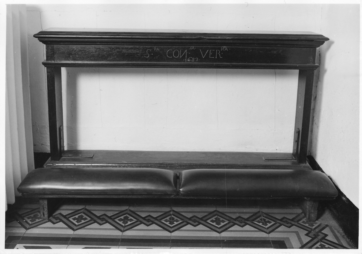 inginocchiatoio, opera isolata - bottega piemontese (sec. XVII)