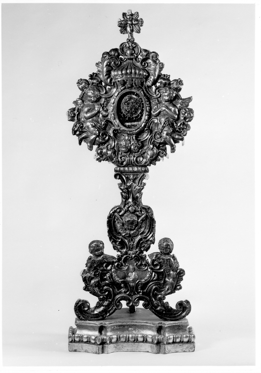 cherubini (reliquiario - a ostensorio, opera isolata) - bottega piemontese (sec. XVIII)
