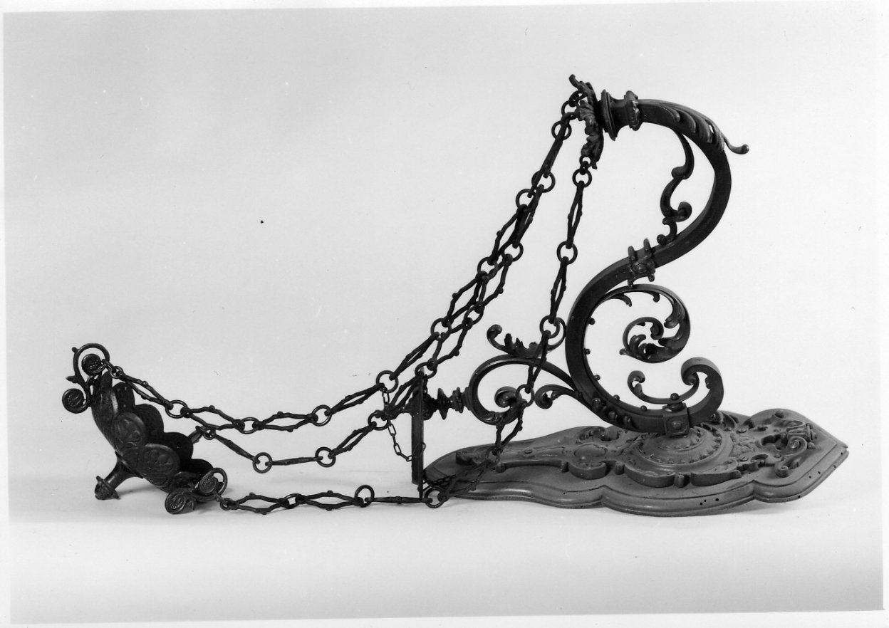 candeliere da parete, opera isolata - bottega italiana (ultimo quarto sec. XIX)