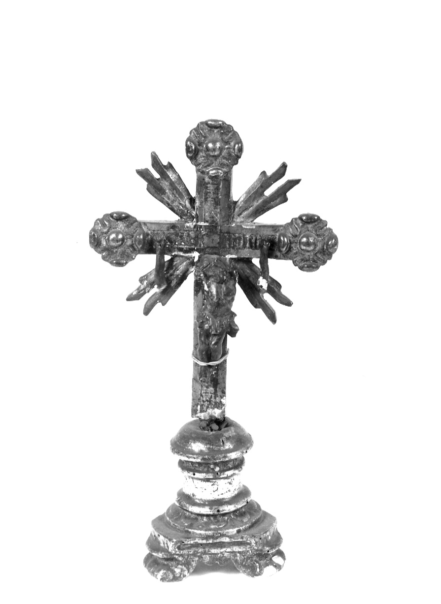 croce d'altare, opera isolata - bottega piemontese (inizio sec. XVIII)