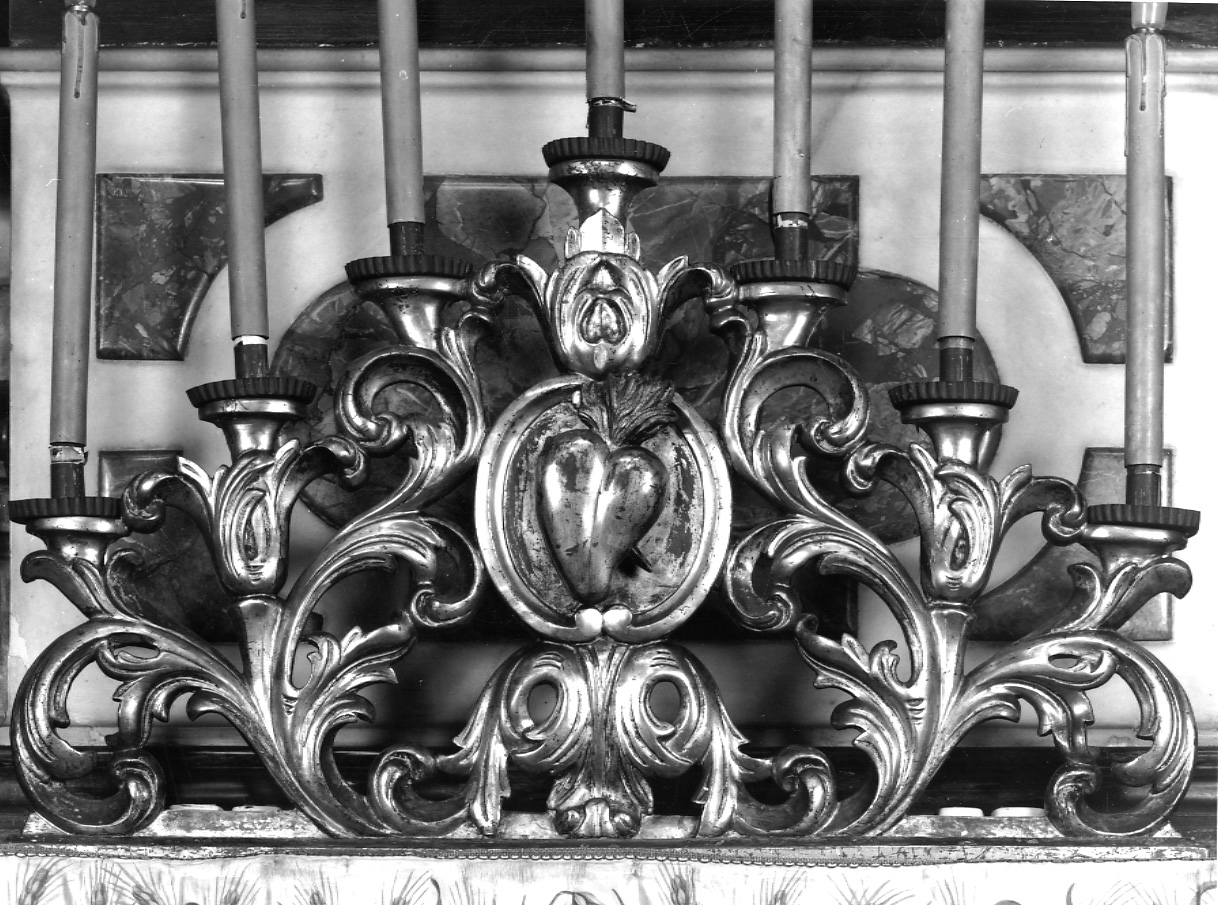 candelabro, serie - bottega piemontese (metà sec. XVIII)