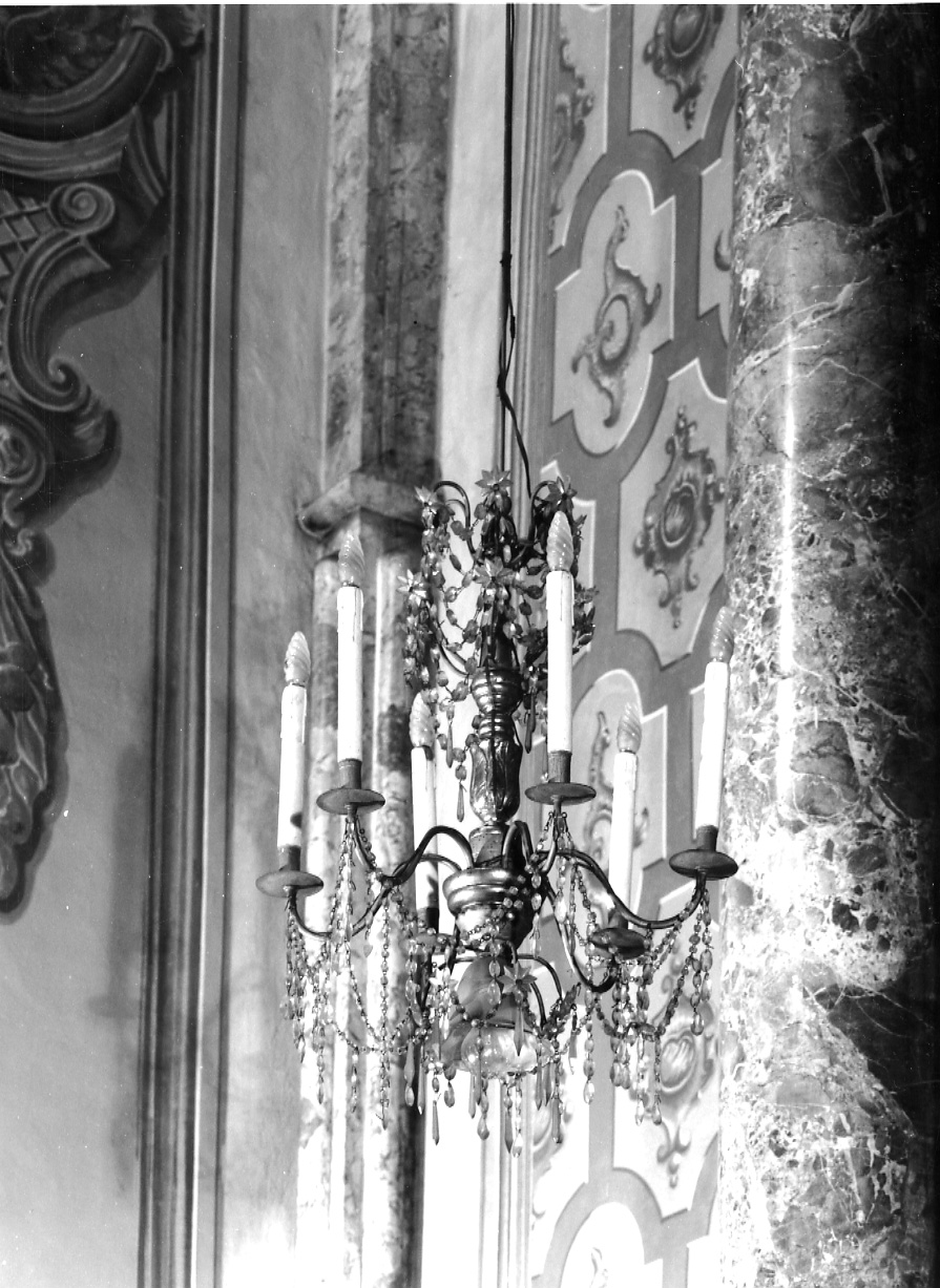 lampadario, serie - bottega piemontese (inizio sec. XIX)